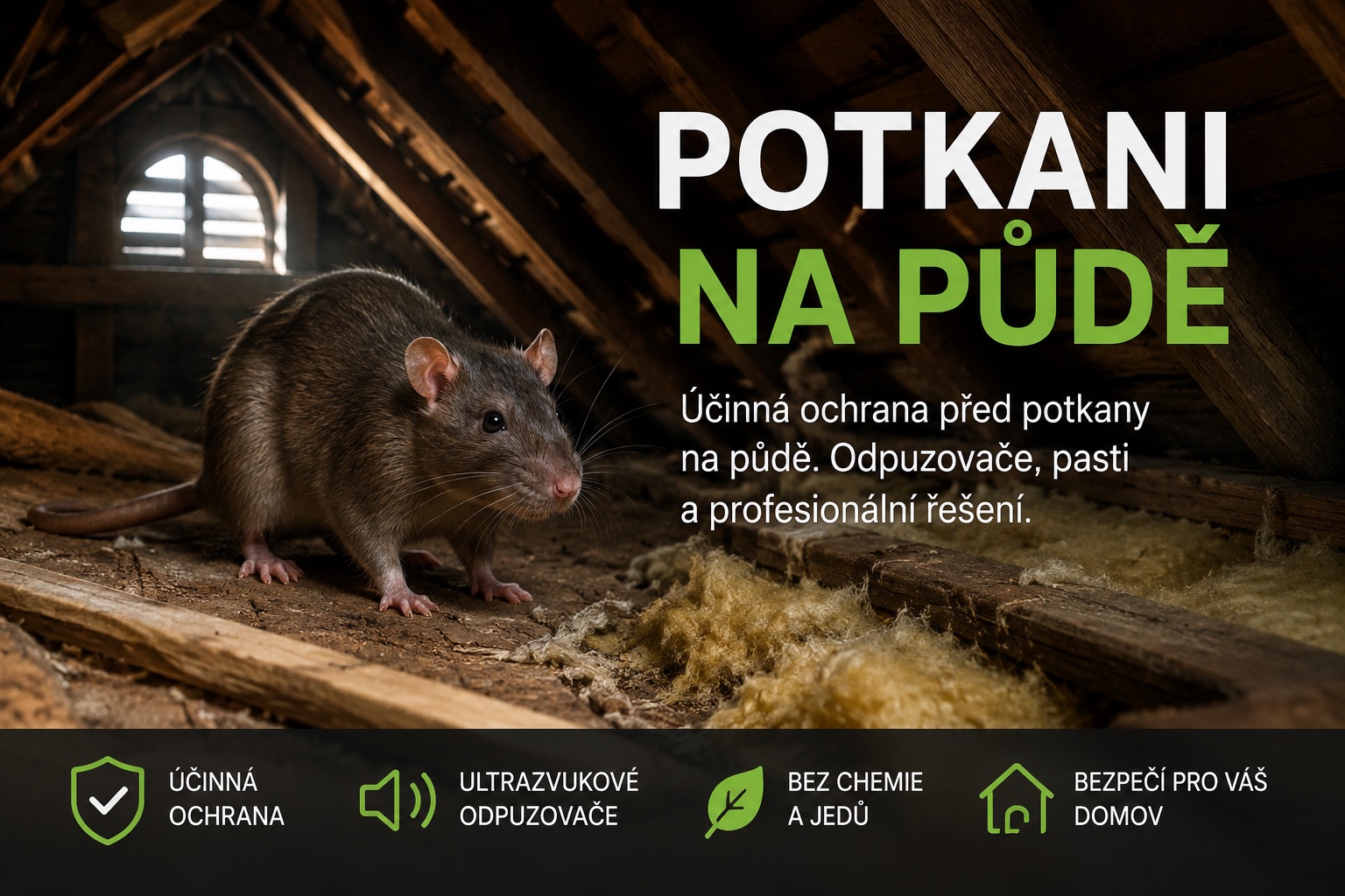 Řešení proti potkanům na půdě